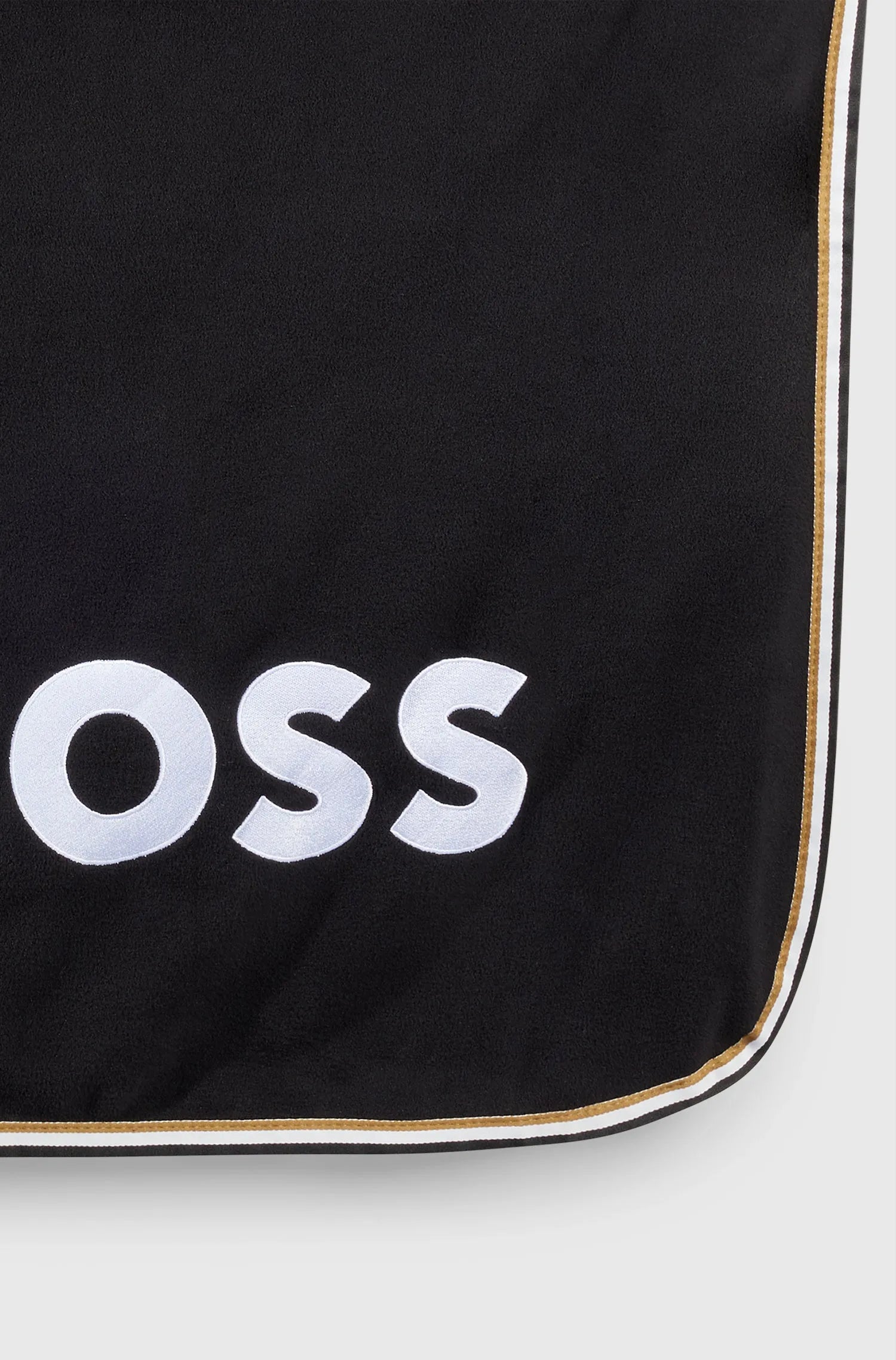 FLEECE RUG SIGNATURE BLACK - BLACK