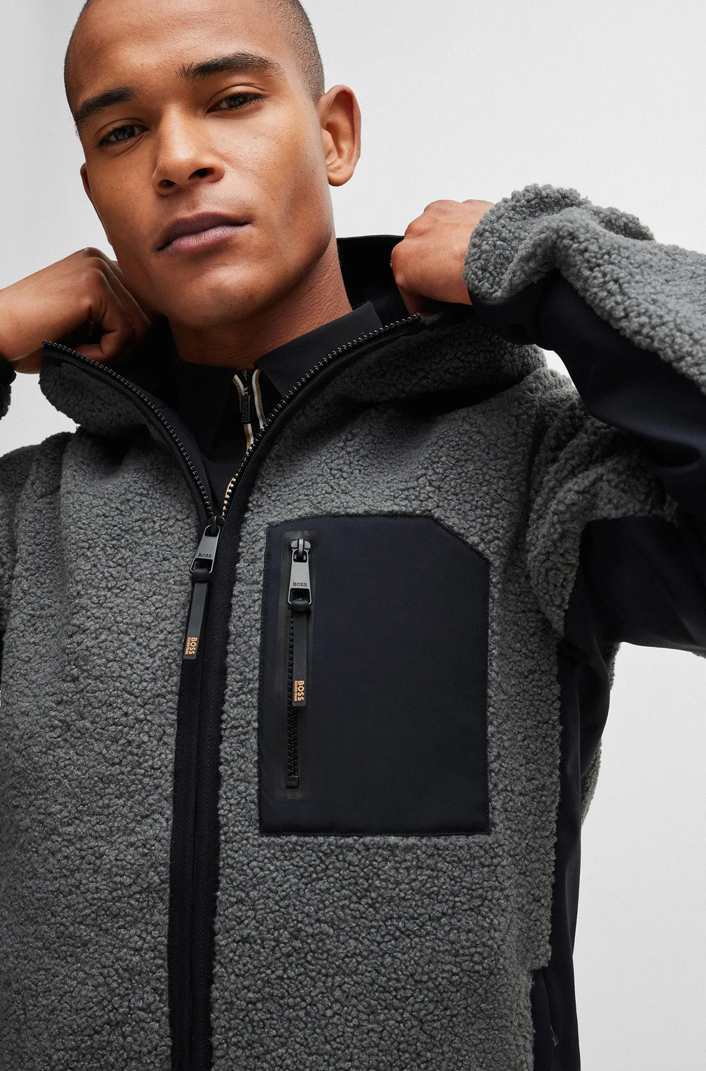 Russel Hybrid Teddy Puffer Jacket