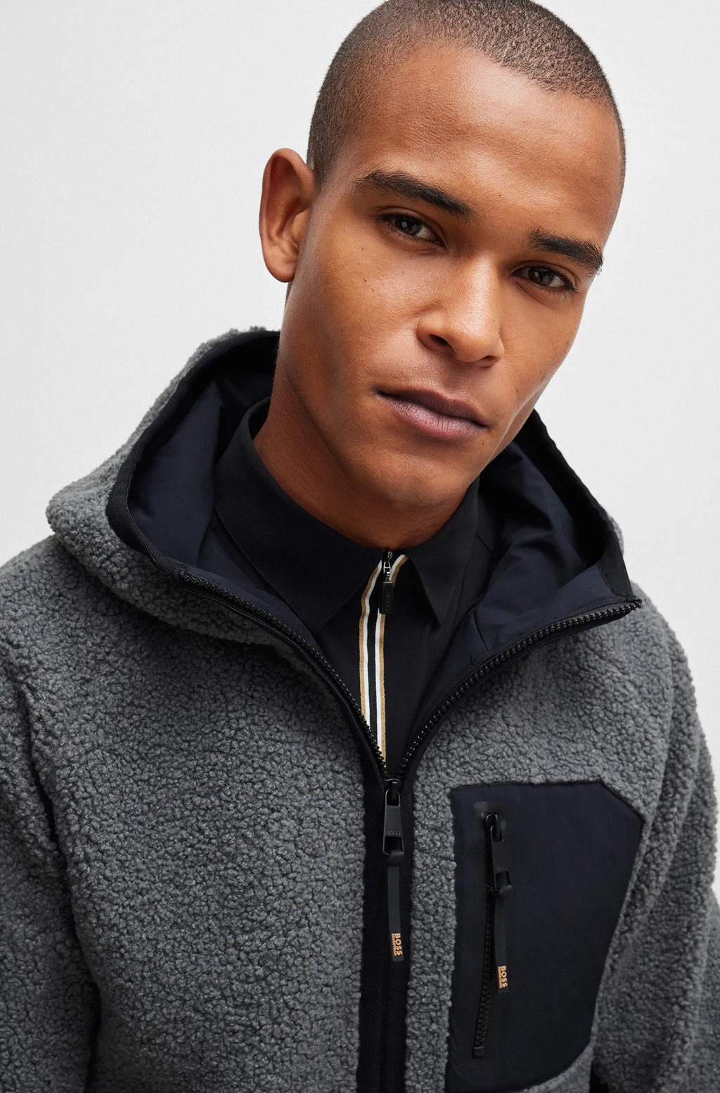 Russel Hybrid Teddy Puffer Jacket