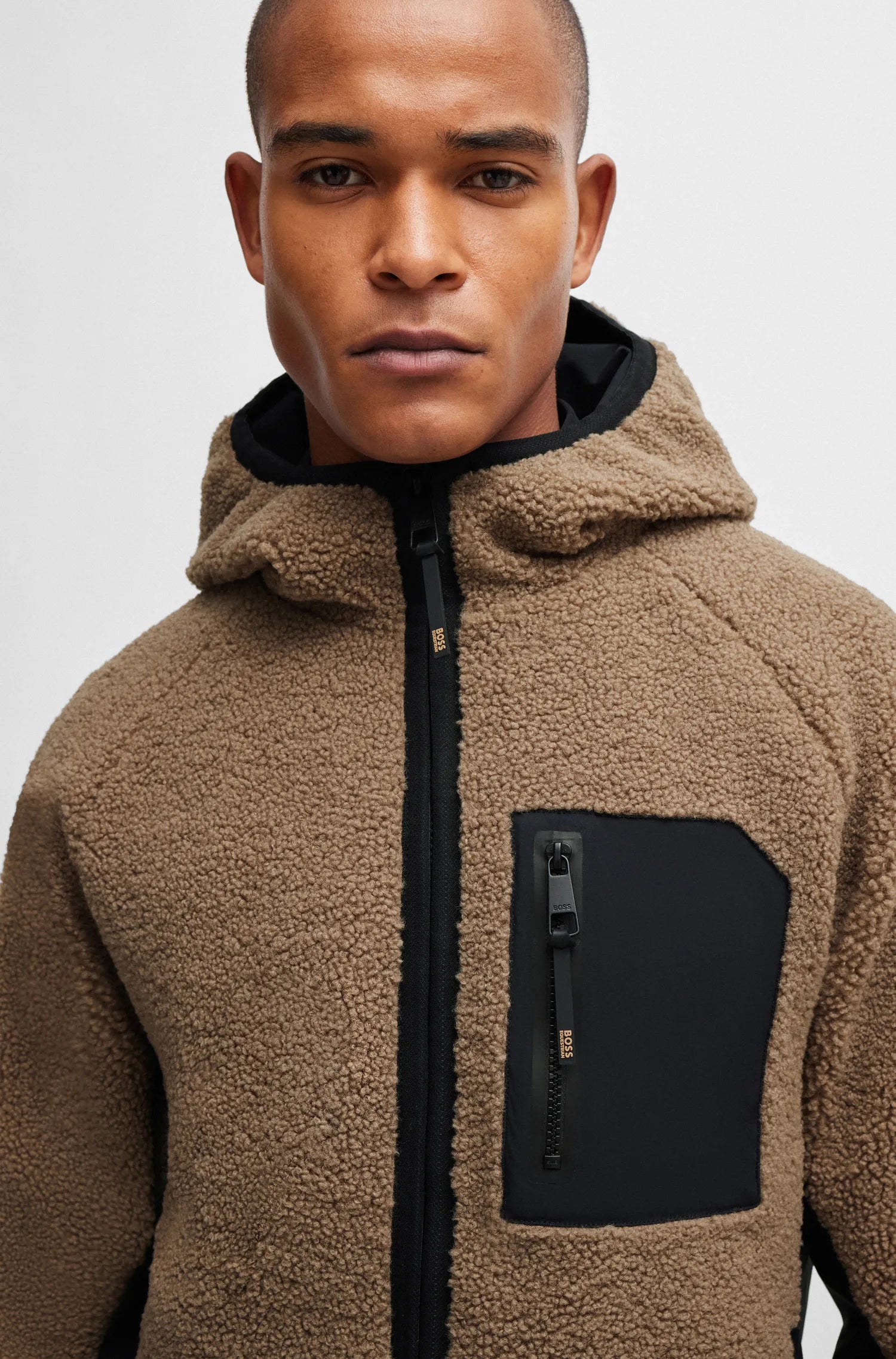 Russel Hybrid Teddy Puffer Jacket