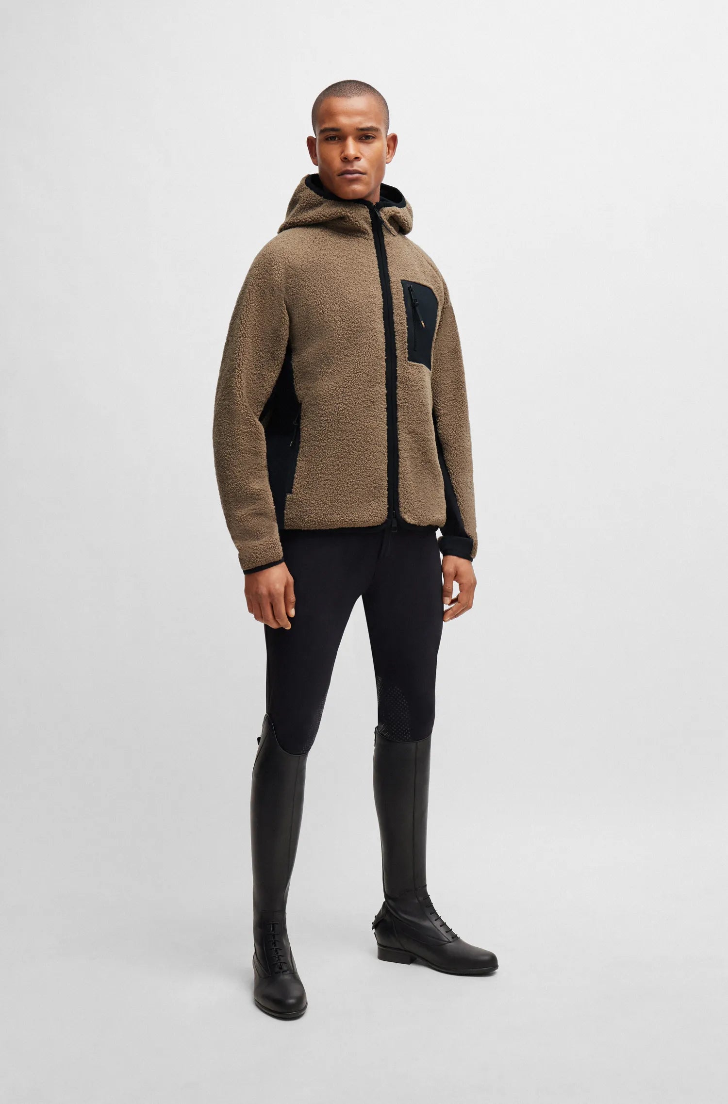 Russel Hybrid Teddy Puffer Jacket