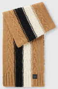 SCARF SIGNATURE COLOUR BLOCK - CAMEL