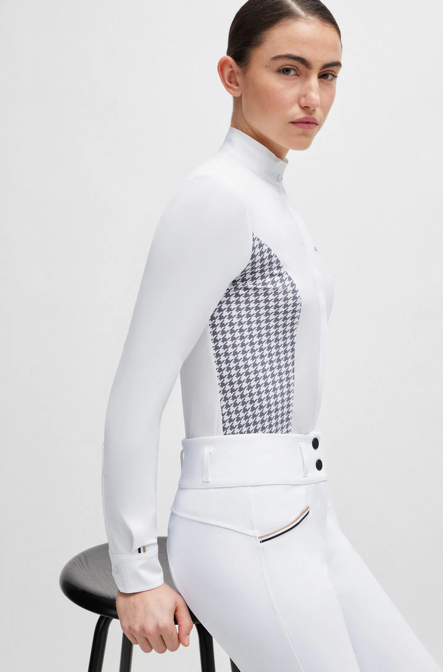 Emma Show Blouse Houndstooth