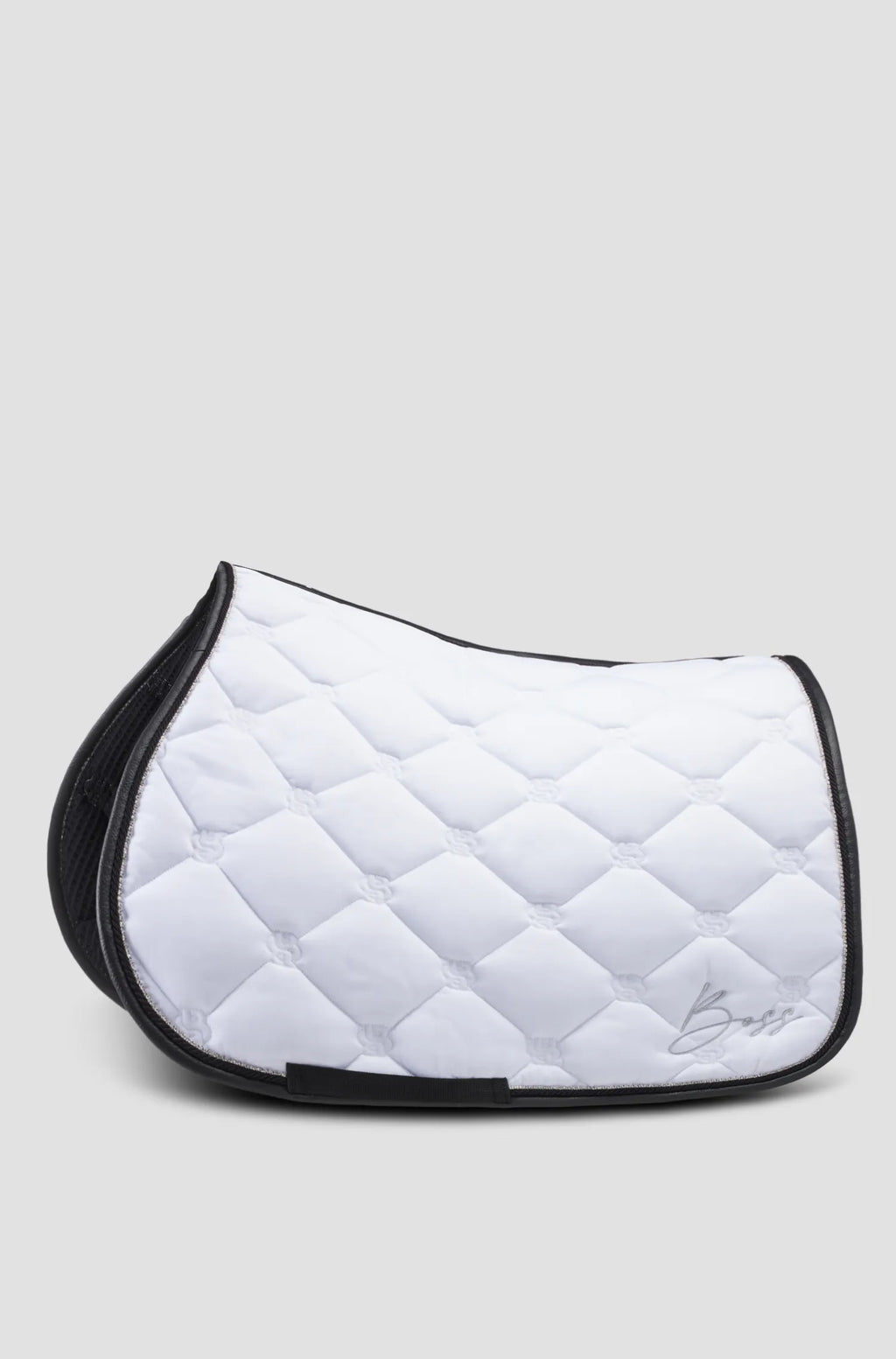Saddle Pad Jump Glitter White