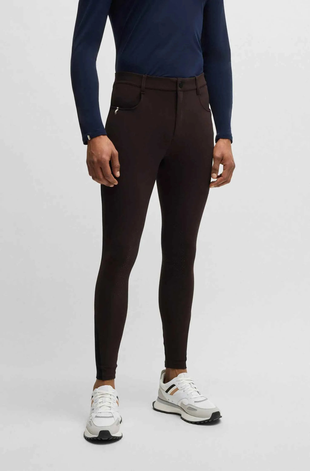 Brown | James Winter Knee Grip Breeches, front