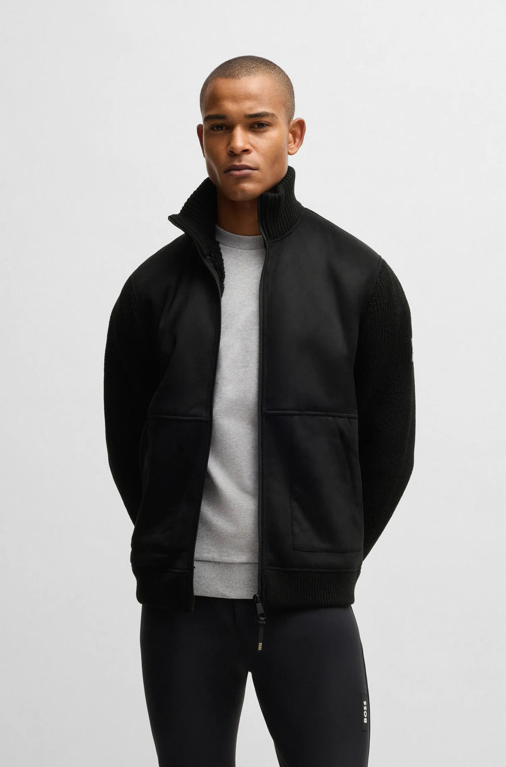 Taylor Alcantara Bomber Jacket