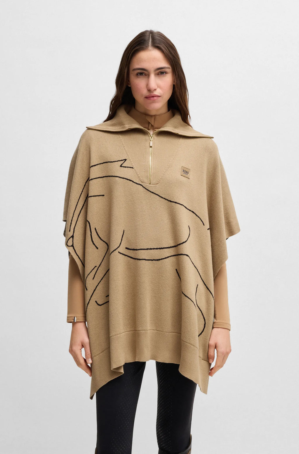 Alisha Knitwear Cape Horse