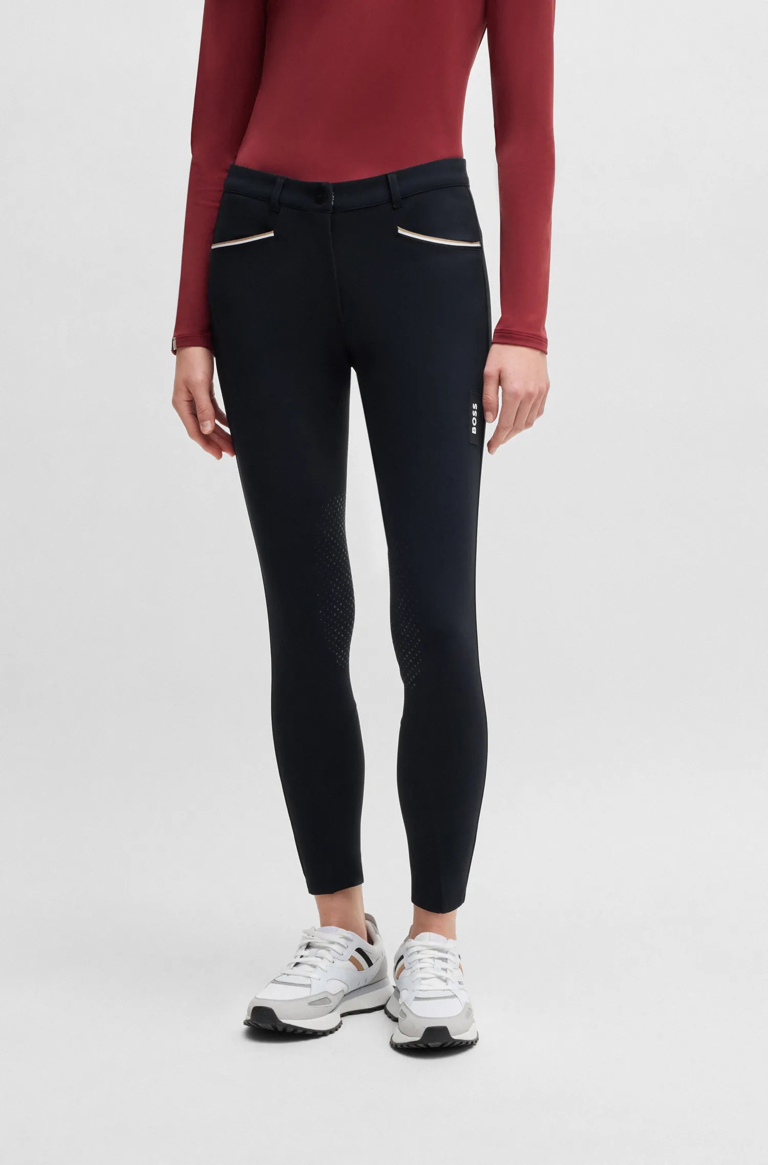 Hazel Knee Grip Breeches Glitter Logo