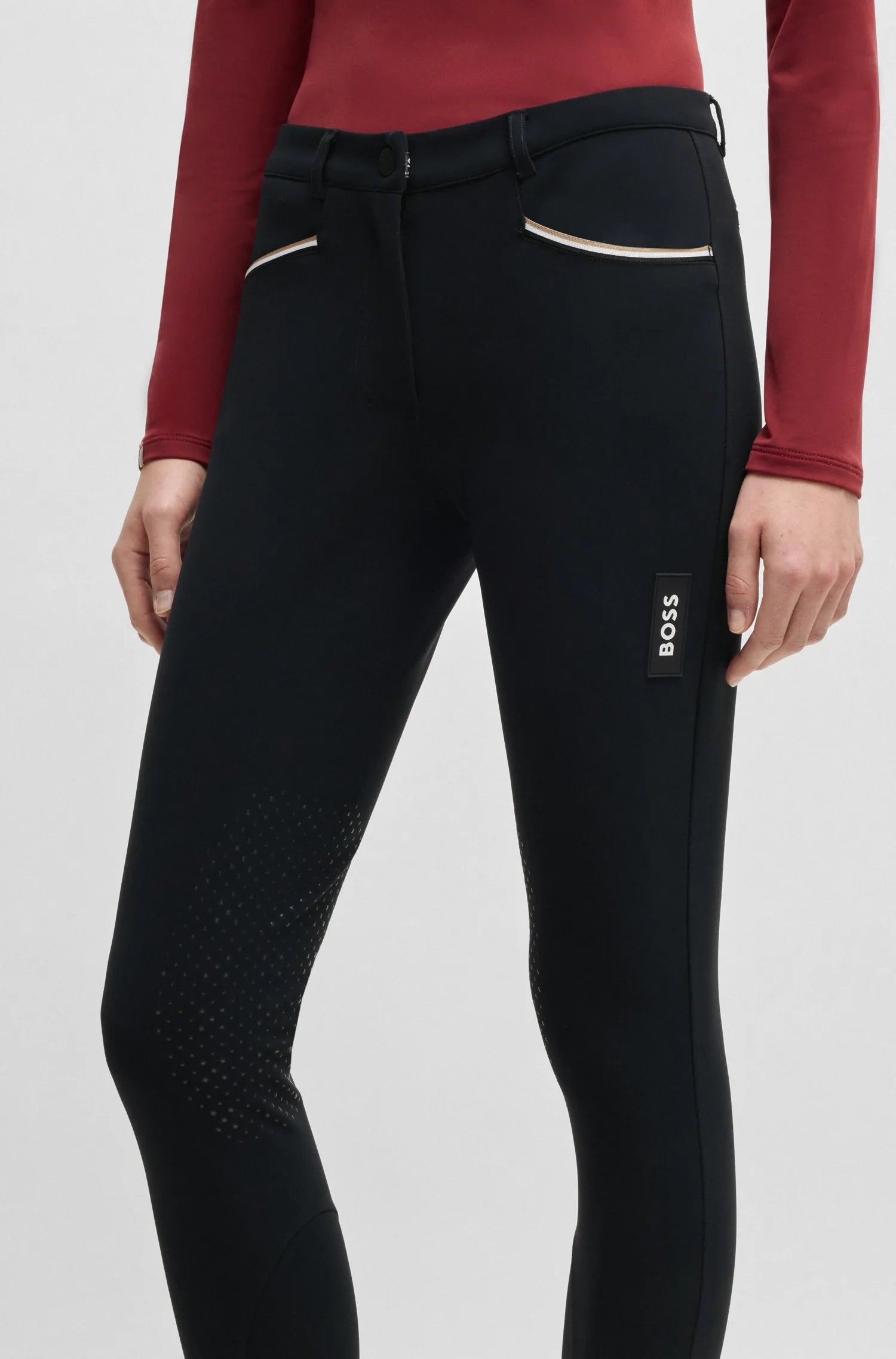 Hazel Knee Grip Breeches Glitter Logo