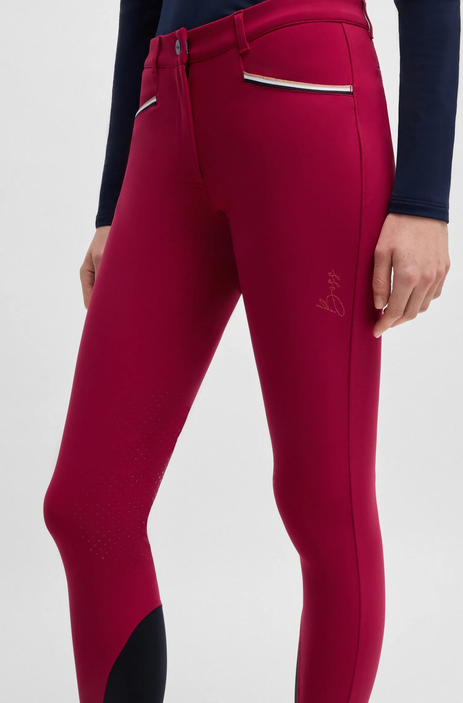 Hazel Knee Grip Breeches Glitter Logo