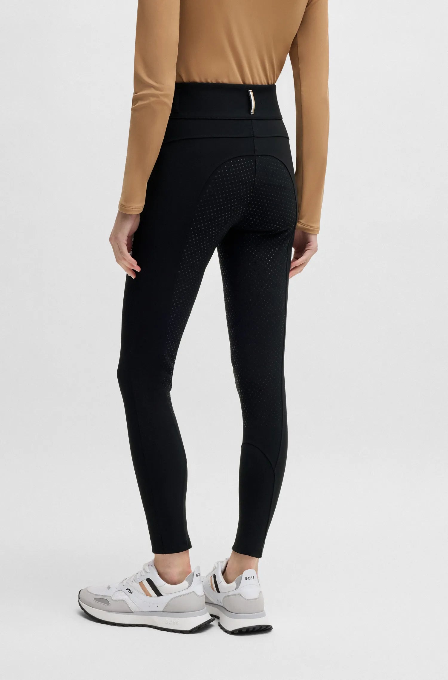 Hailey High Waist Full Grip Breeches Glitter Logo