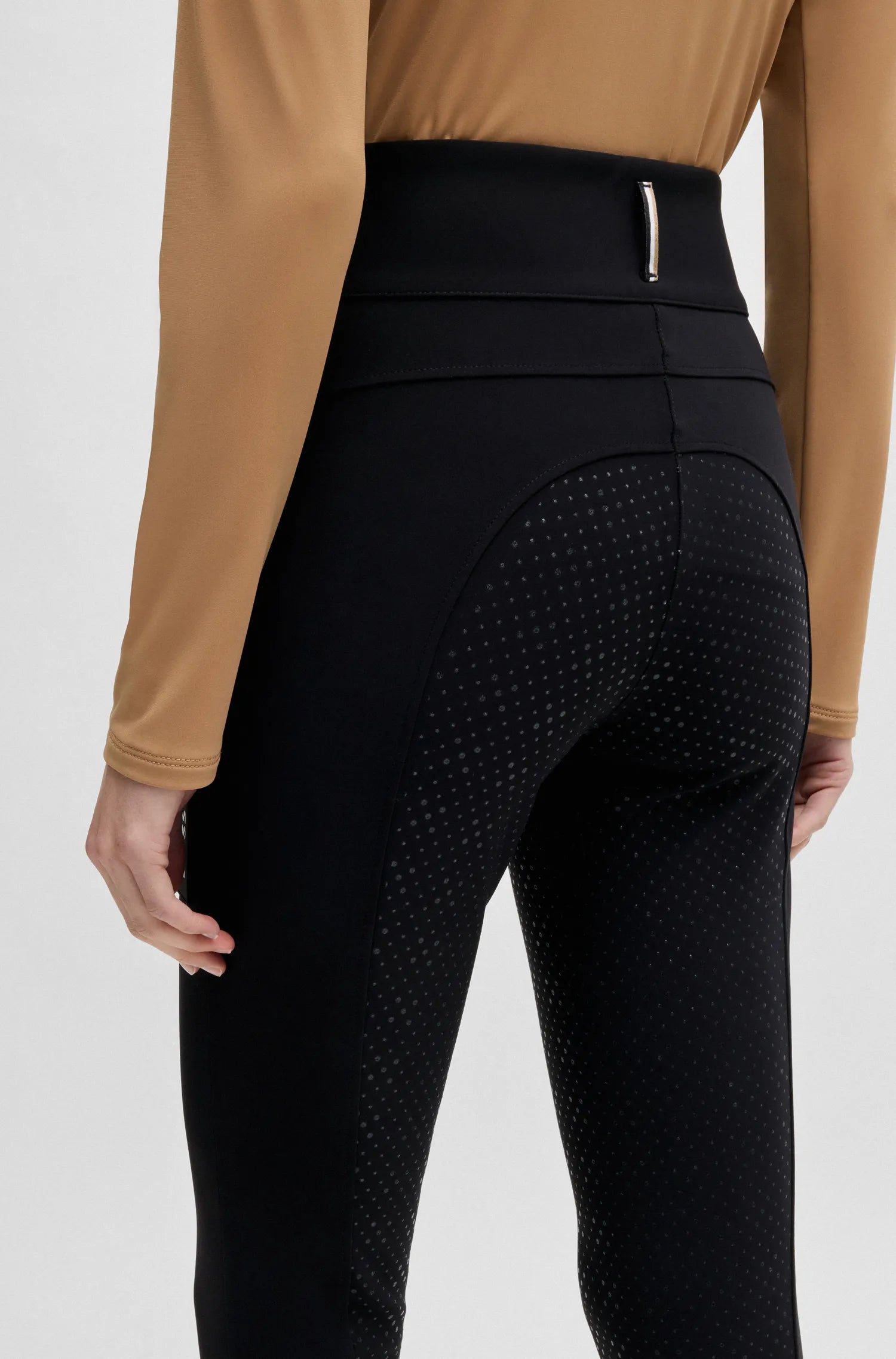 Hailey High Waist Full Grip Breeches Glitter Logo