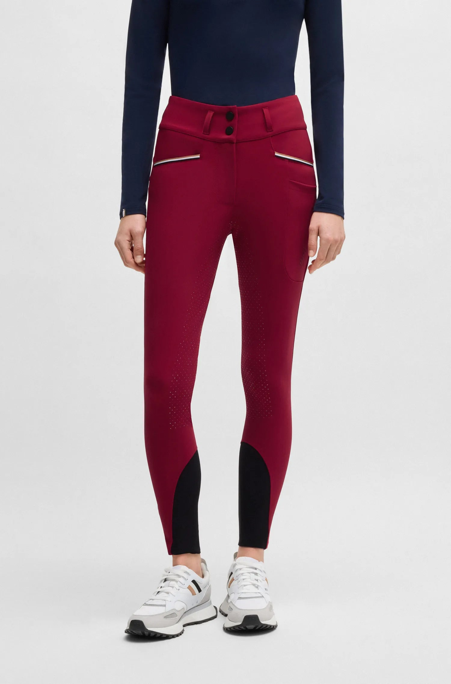 Hailey High Waist Full Grip Breeches Glitter Logo
