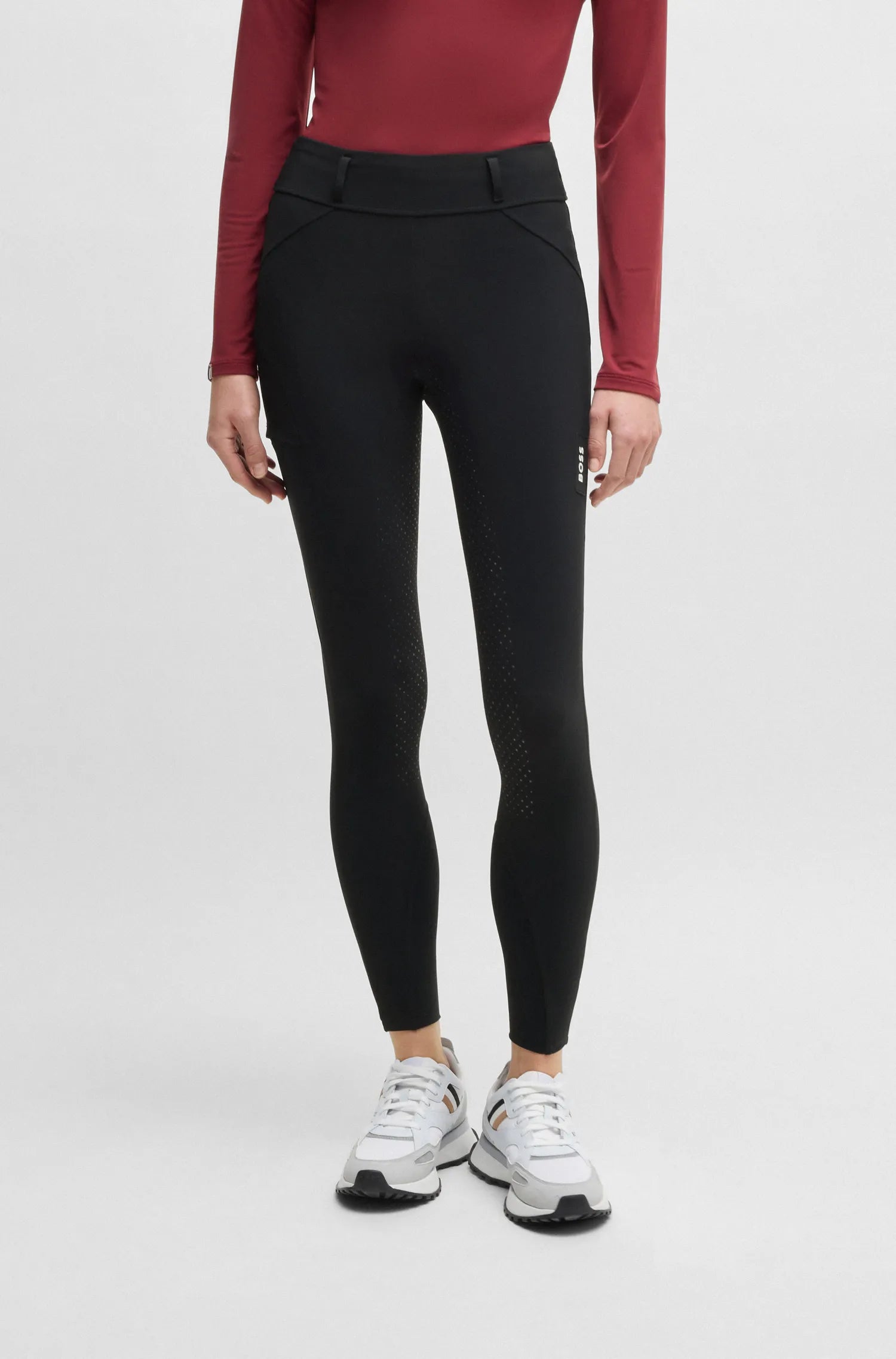 Hybrid High Waist Full Grip Breeches Glitter Logo
