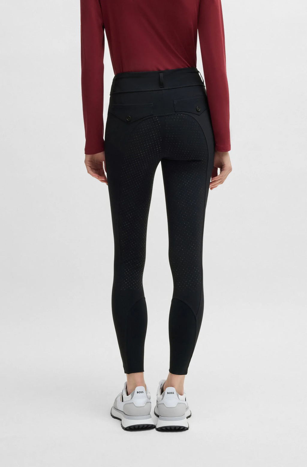Hybrid High Waist Full Grip Breeches Glitter Logo
