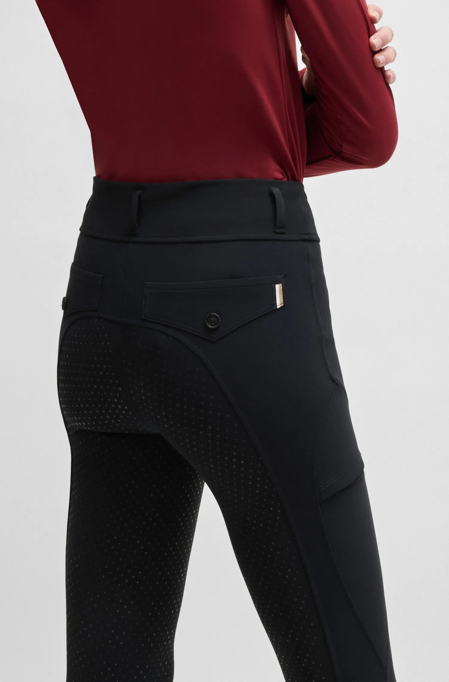 Hybrid High Waist Full Grip Breeches Glitter Logo