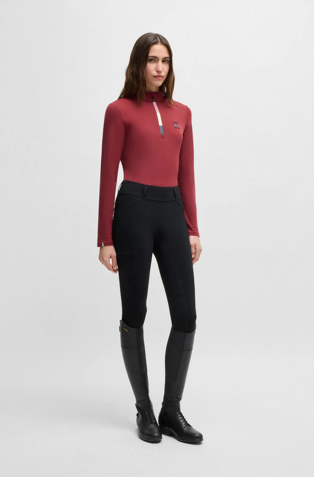 Hybrid High Waist Full Grip Breeches Glitter Logo