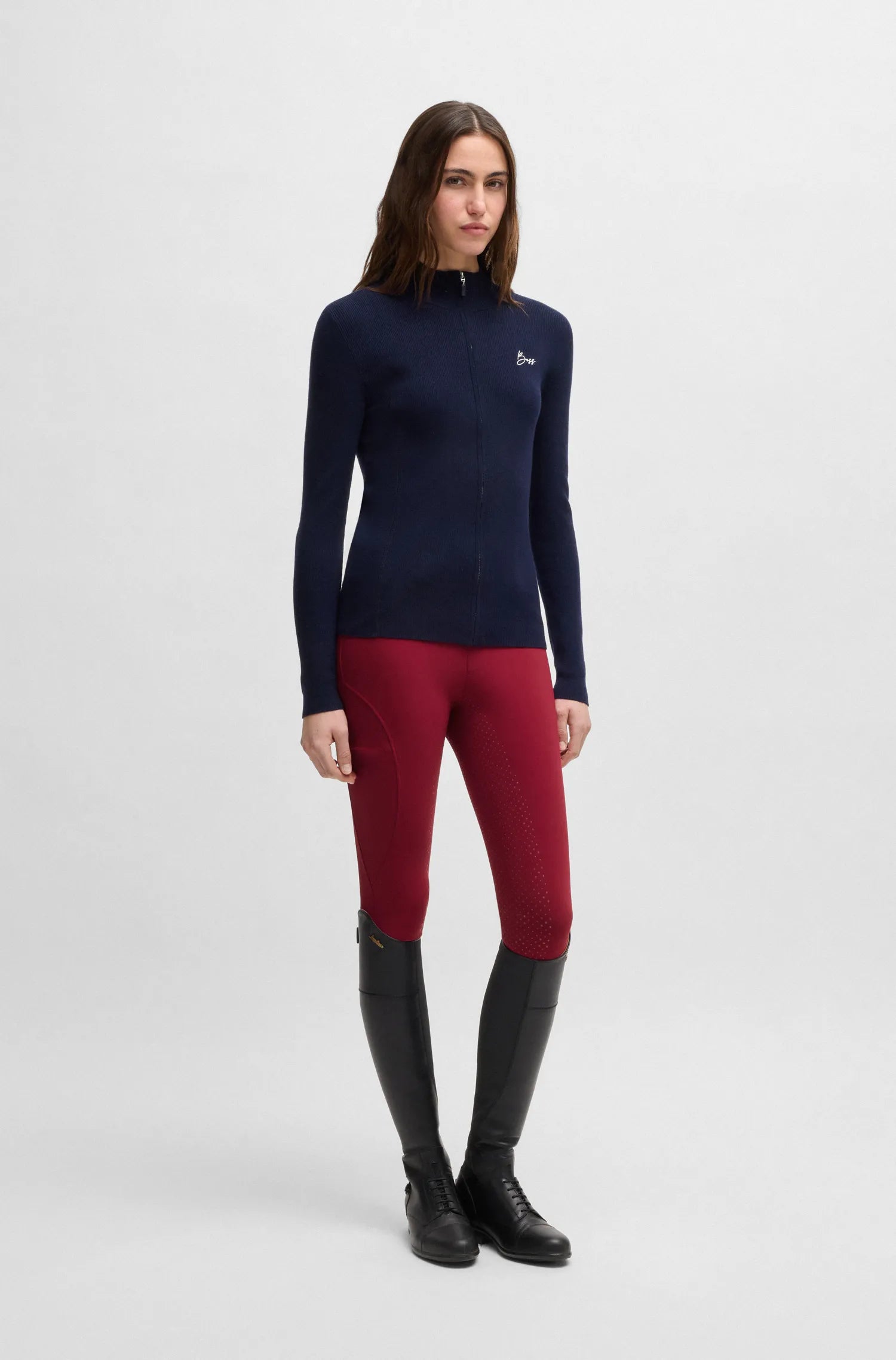 Hybrid High Waist Full Grip Breeches Glitter Logo