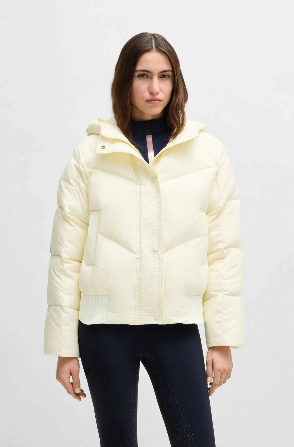 Soft Creme | Marsha Bomber Puffer Jacket, back
