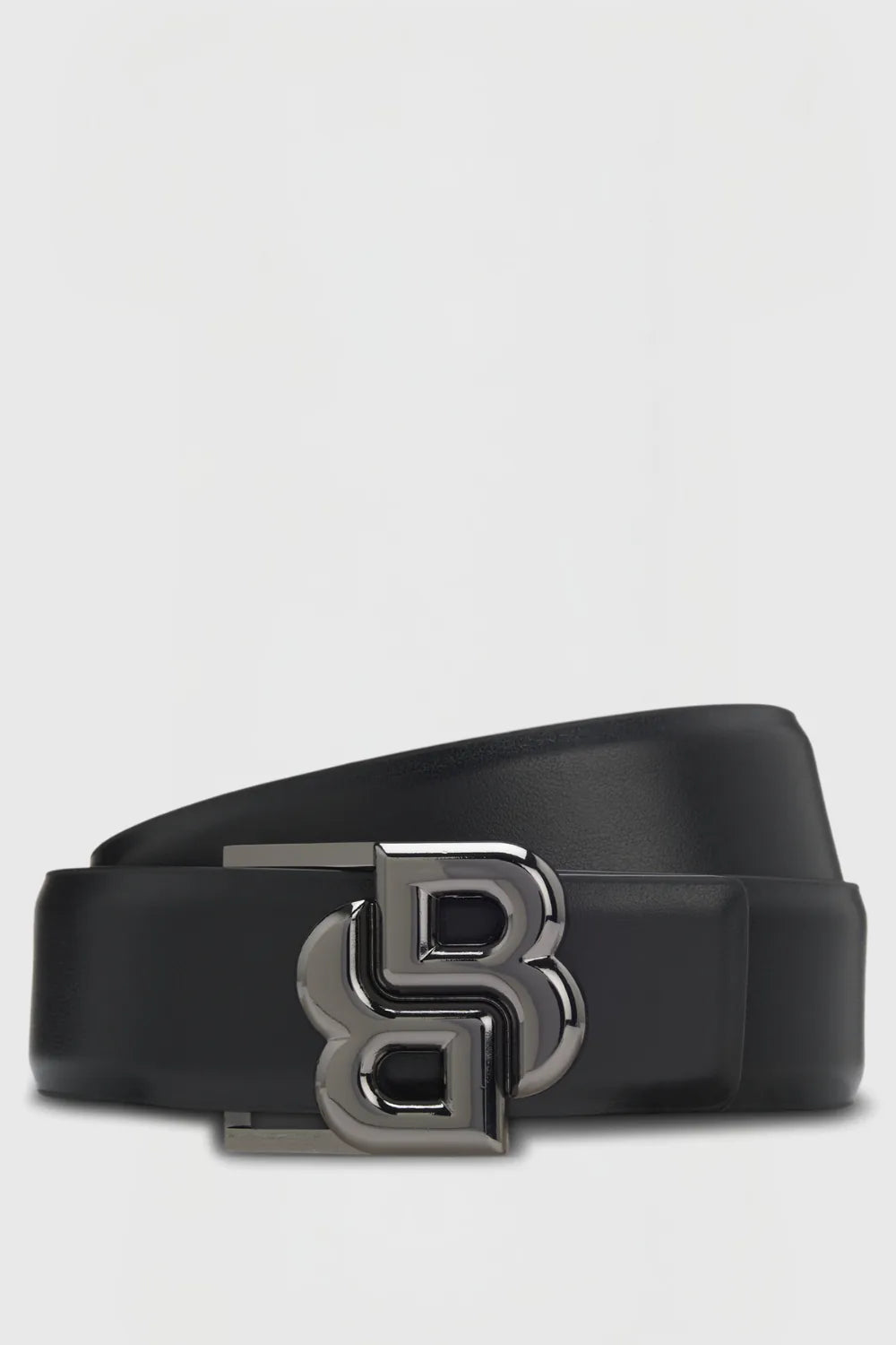 Black/Deep Purple | Rachel Reverse Belt Double B, front