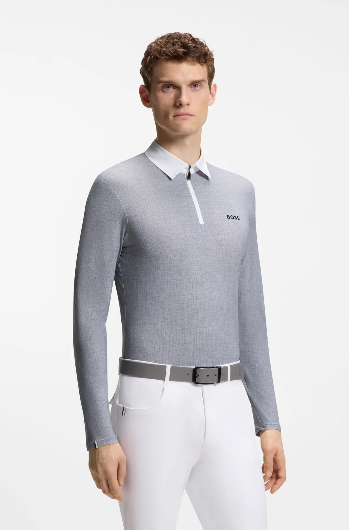 Silver Grey Melange | Elton Show Shirt, view 2