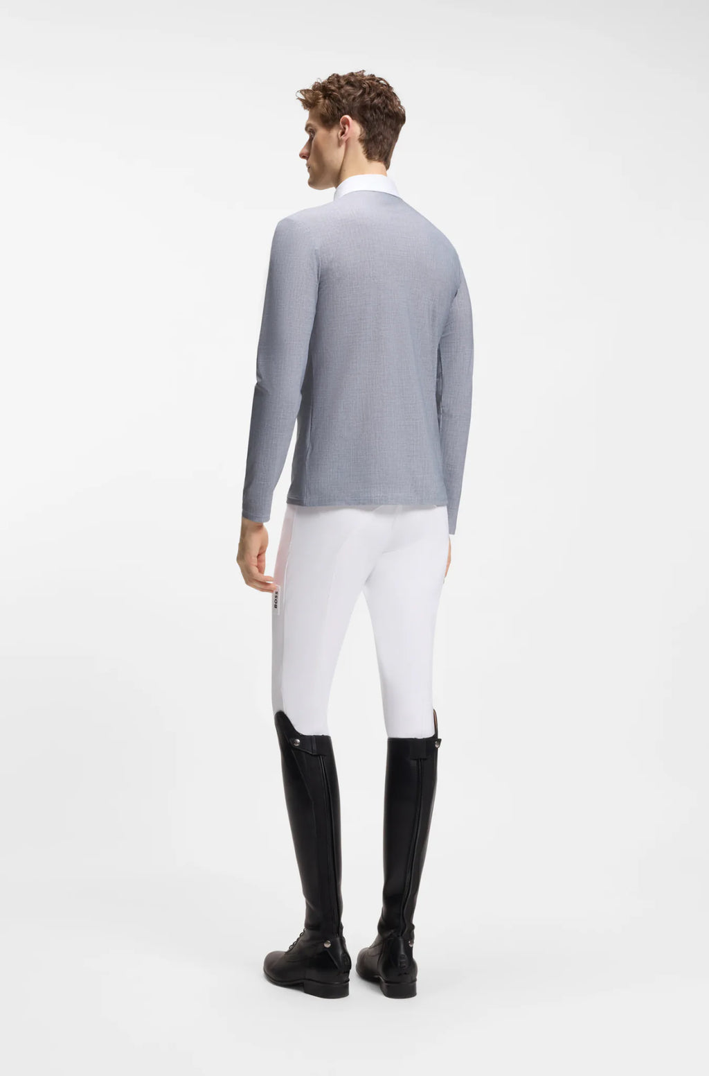 Silver Grey Melange | Elton Show Shirt, view 4