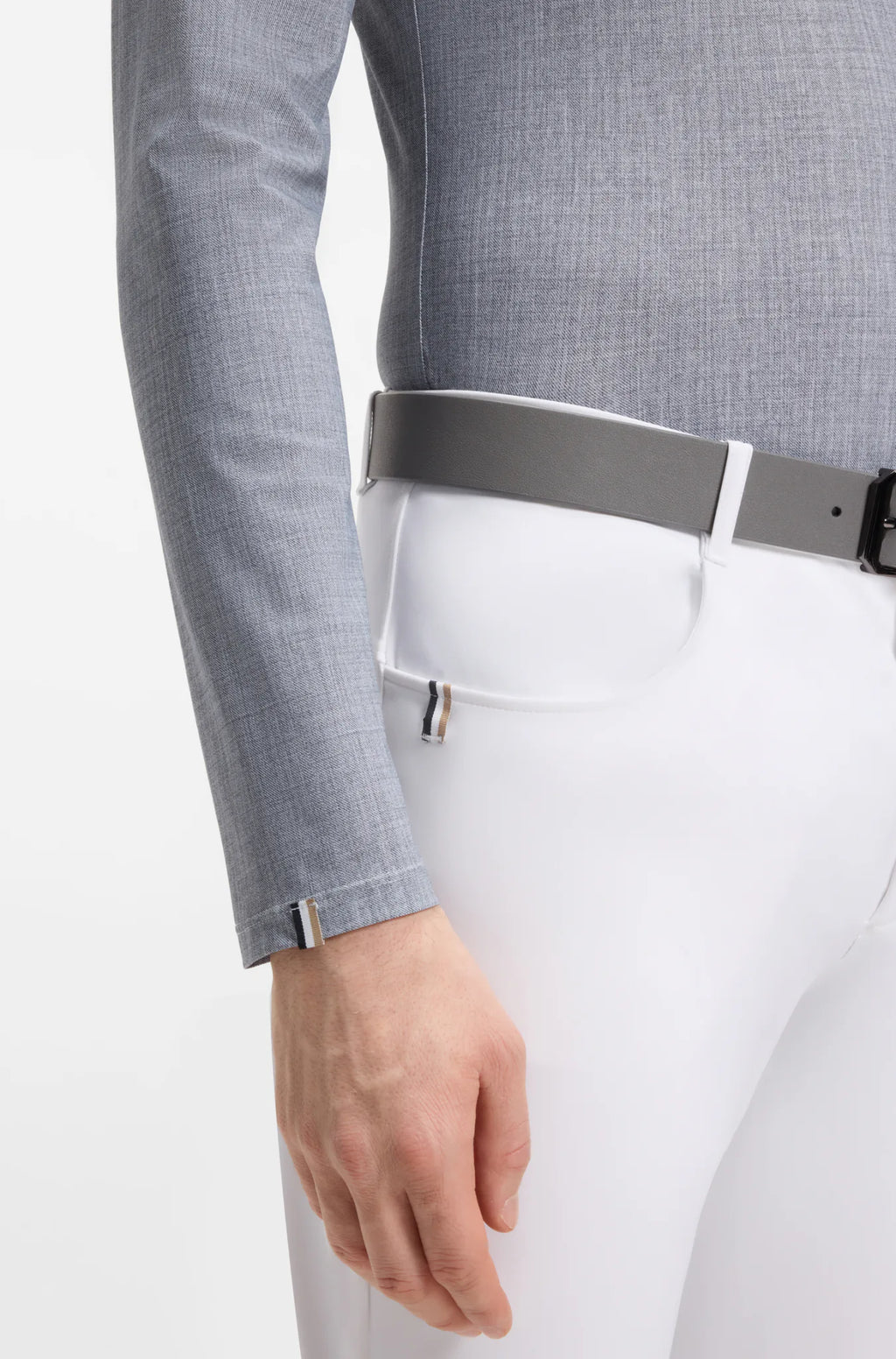 Silver Grey Melange | Elton Show Shirt, view 6