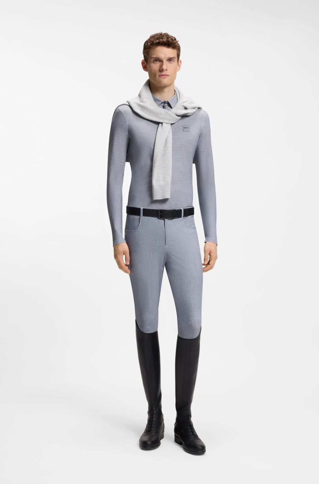 Silver Grey Melange | Eaton Training Shirt, view 3