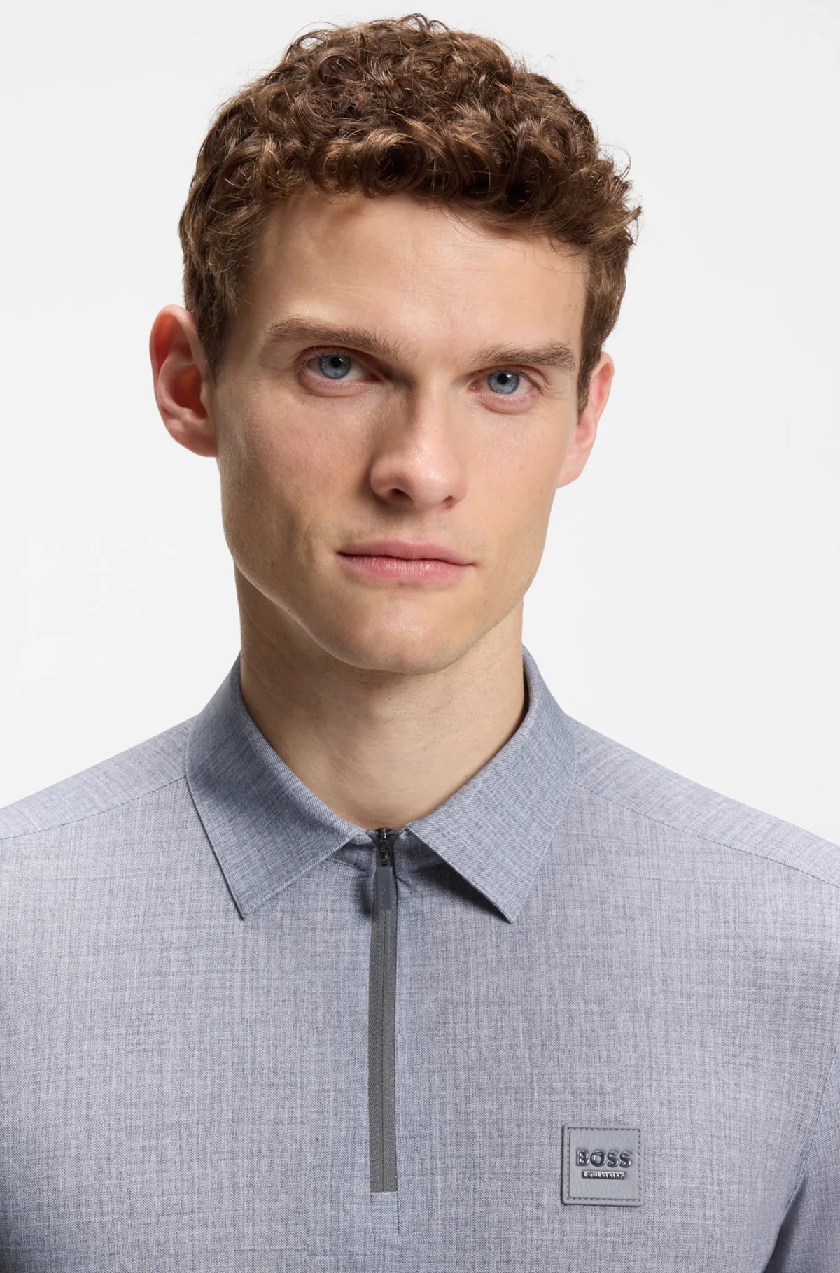 Silver Grey Melange | Eaton Training Shirt, view 5