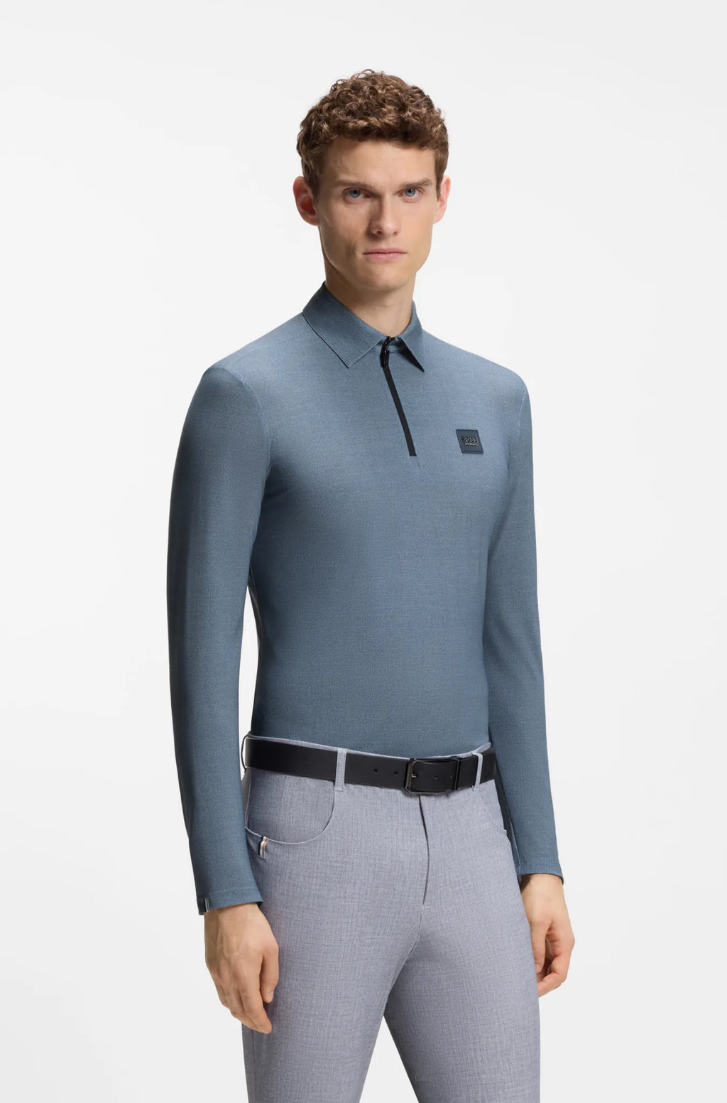Sky Captain Melange | Eaton Training Shirt, view 2