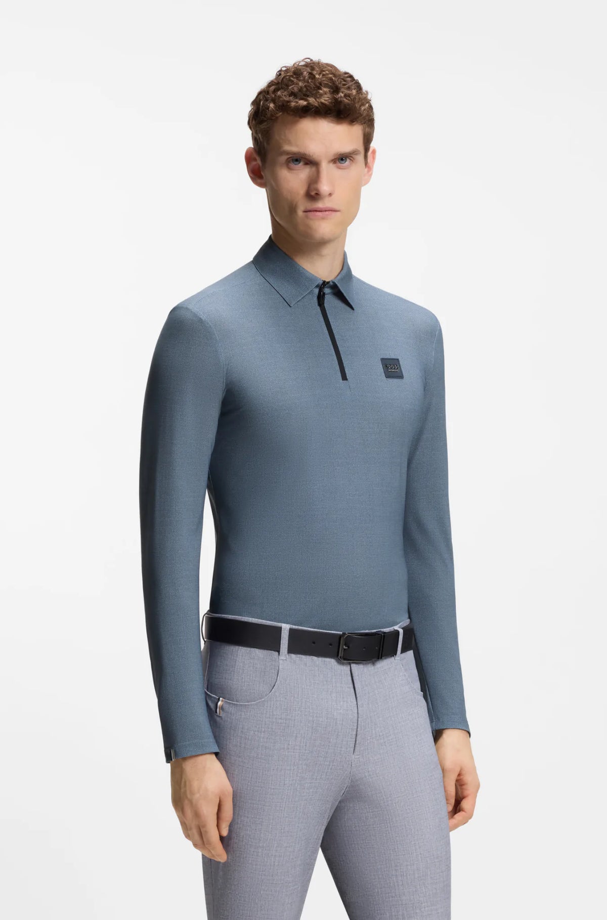 Sky Captain Melange | Eaton Training Shirt, view 2