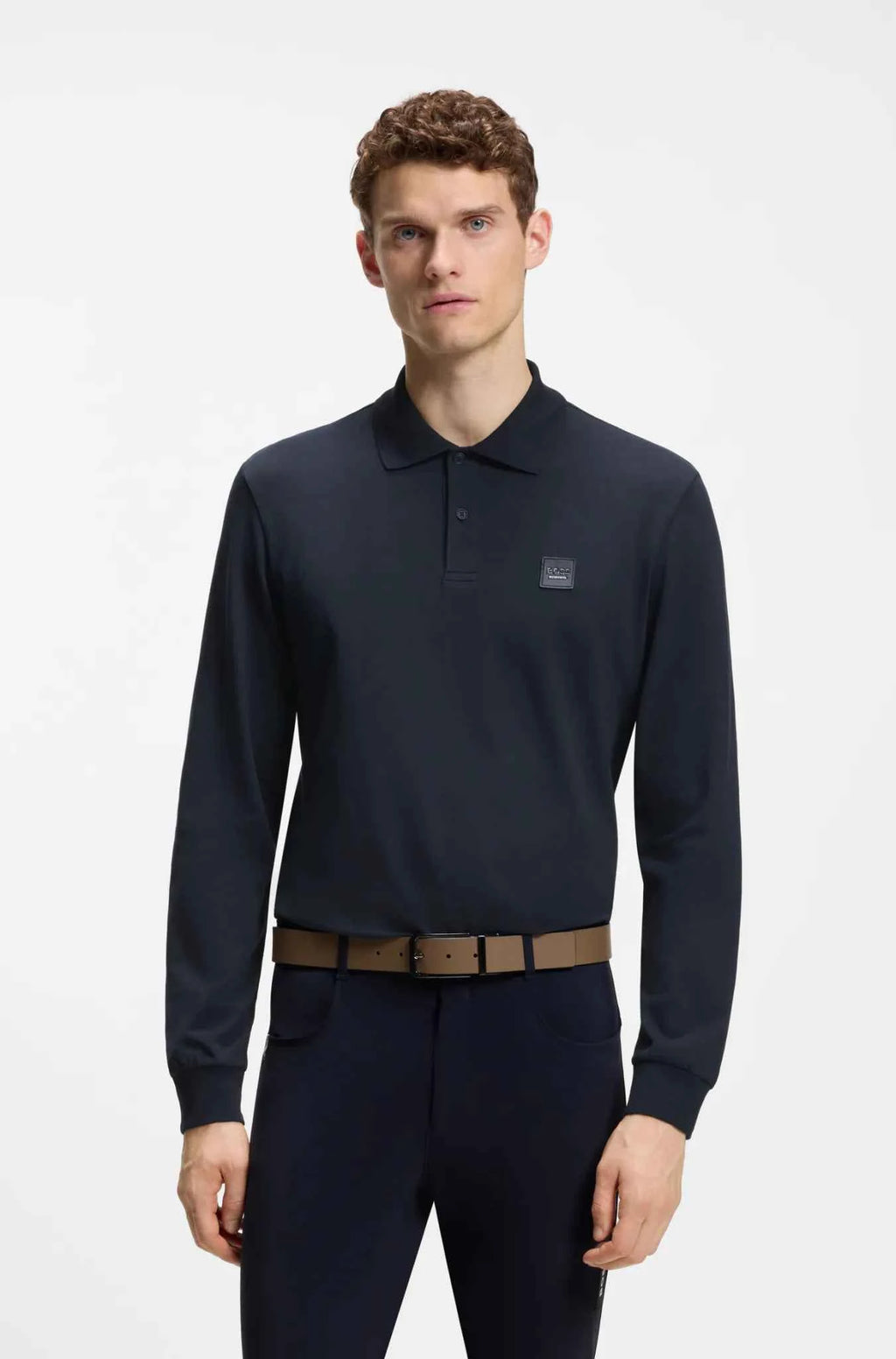 Long Sleeve Cotton Polo Shirt