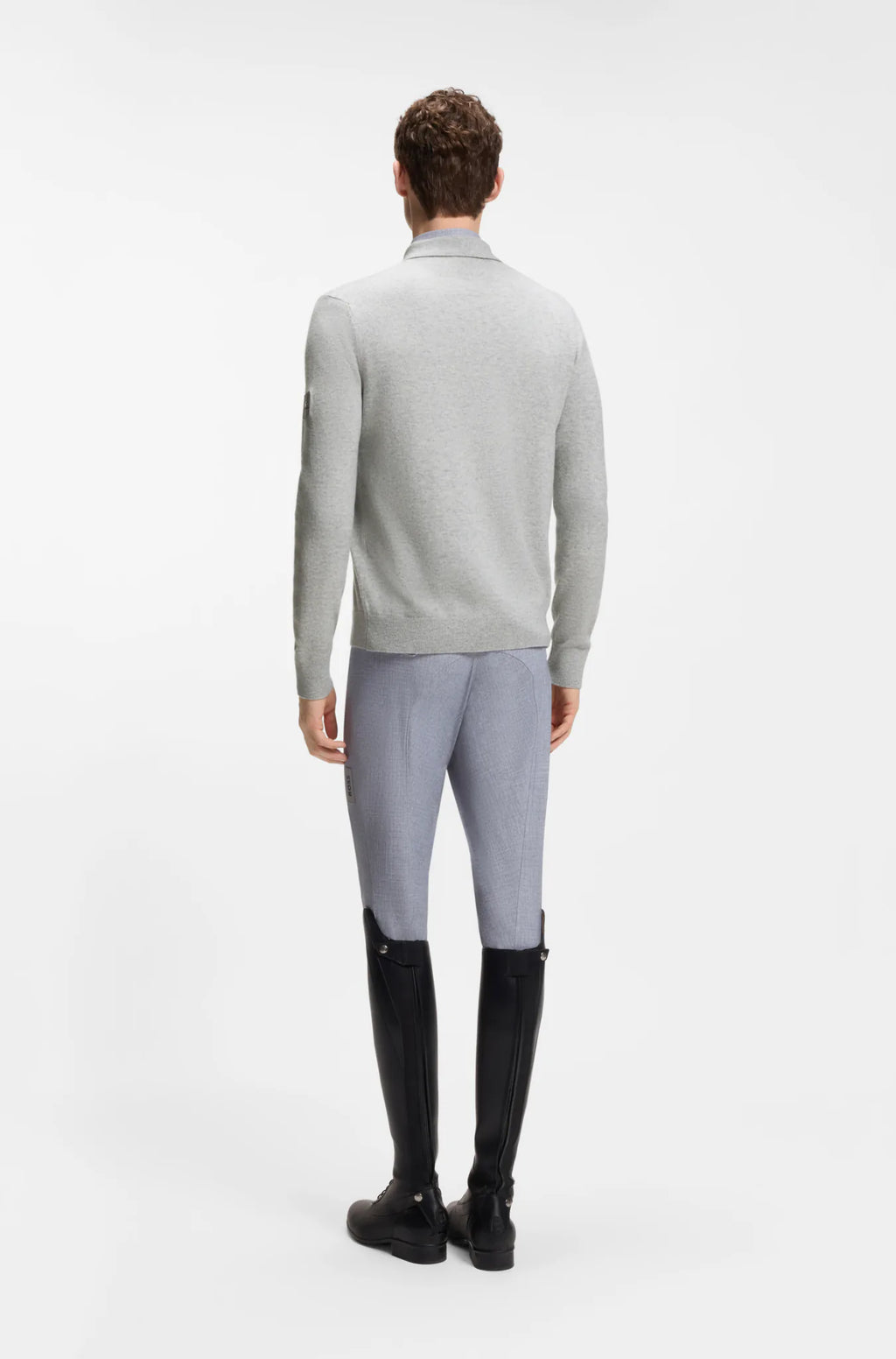Silver Grey Melange | Jude Knitwear Polo, view 4