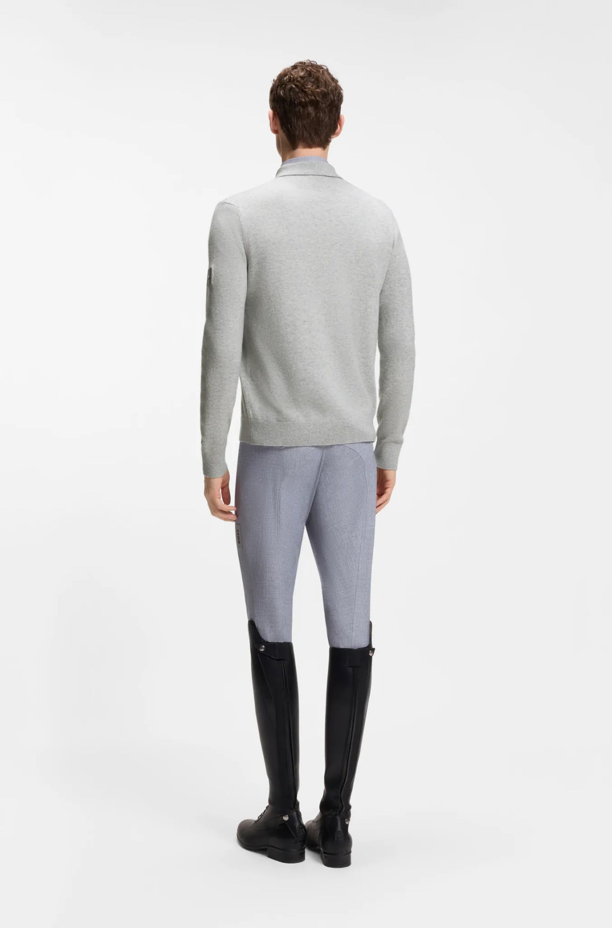 Silver Grey Melange | Jude Knitwear Polo, view 4