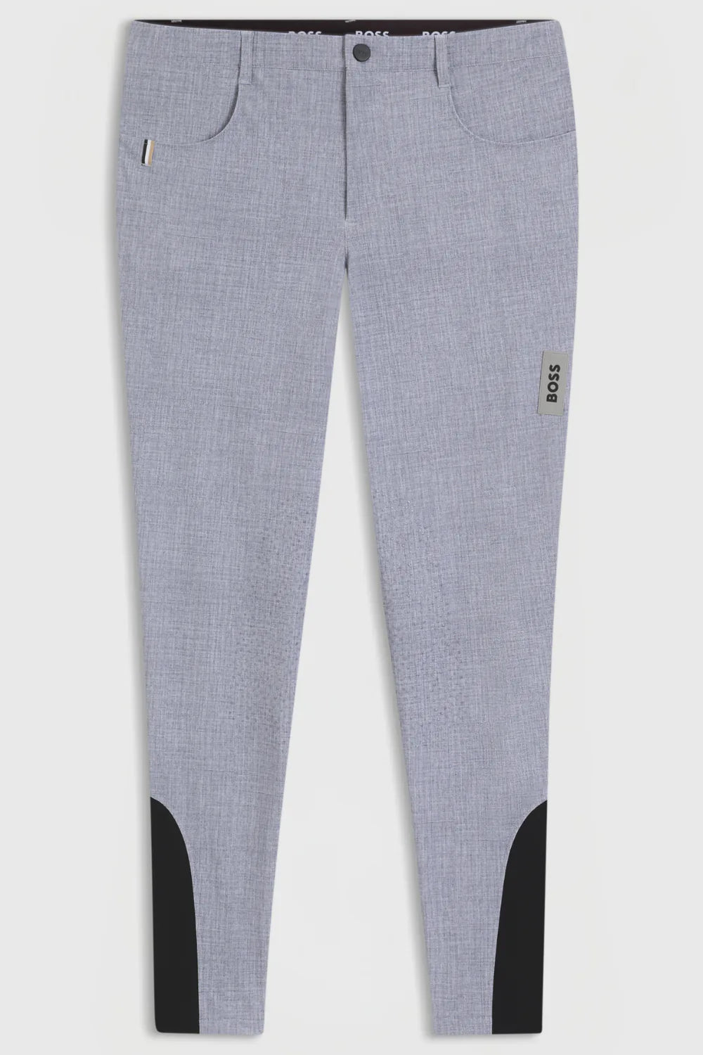 Silver Grey Melange | James Knee Grip Breeches, front