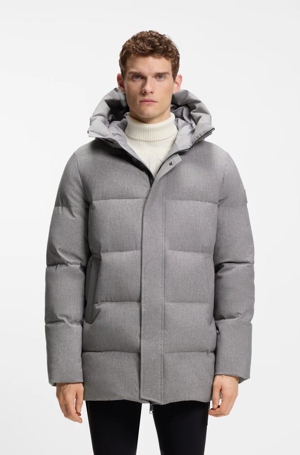 Silver Grey Melange | Jaden Puffer Parka, view 2
