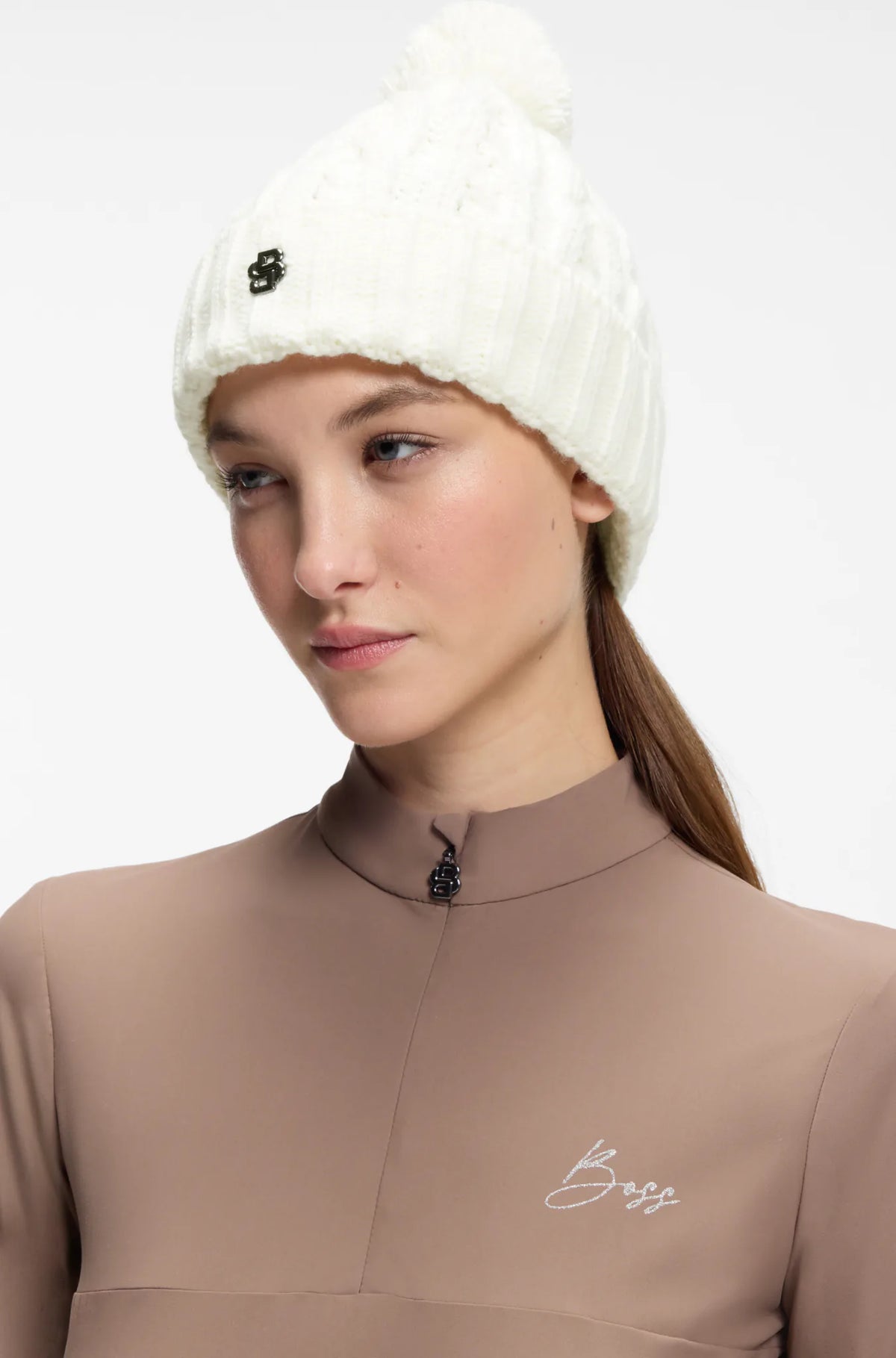 Soft Creme | Bella Beanie Bobble, view 3