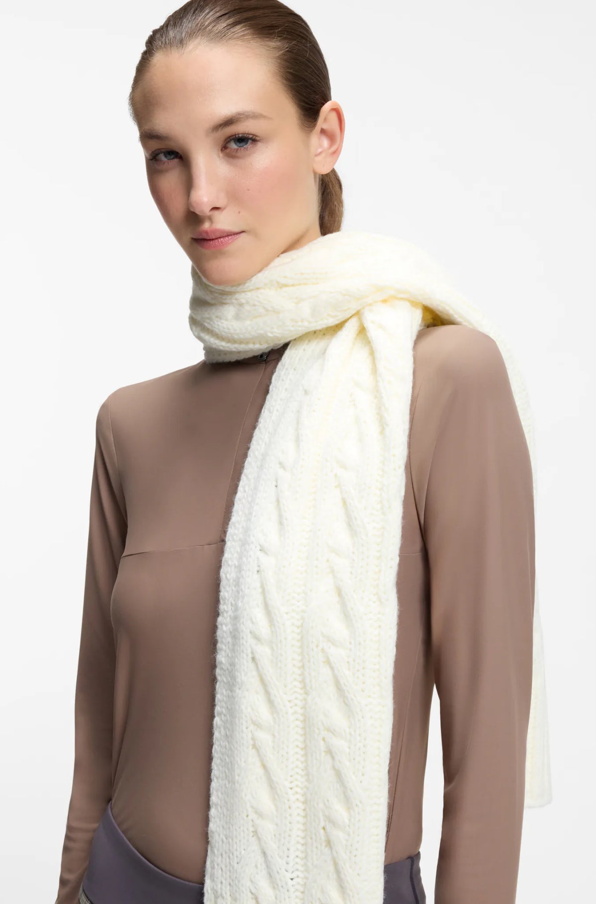 Soft Creme | Bora Scarf Cable, view 2