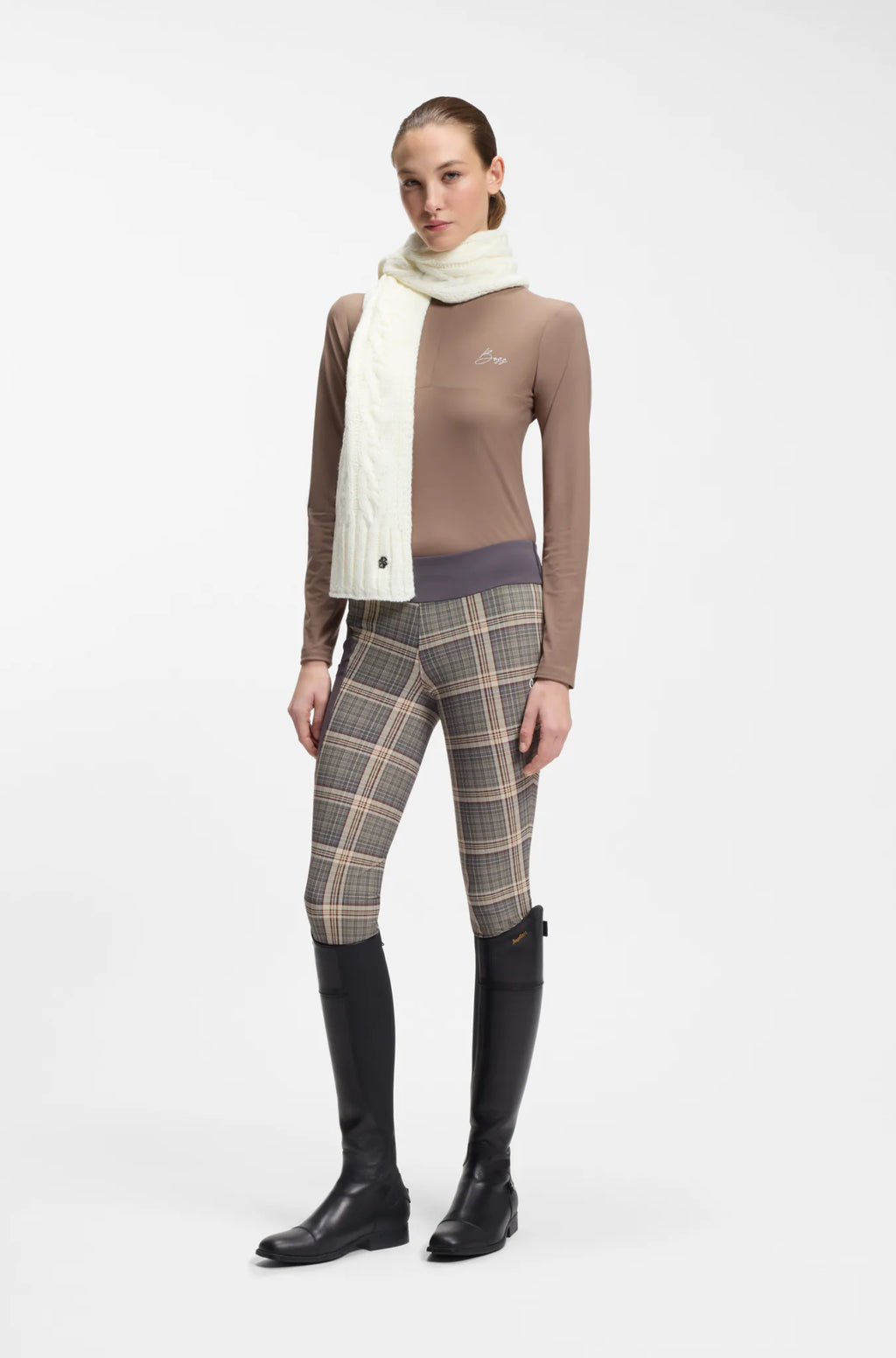 Soft Creme | Bora Scarf Cable, view 3