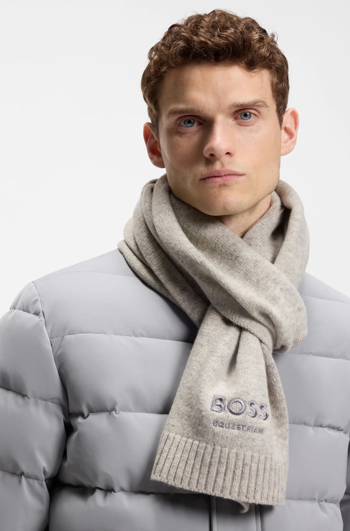 Silver Grey Melange | Russel Scarf, front