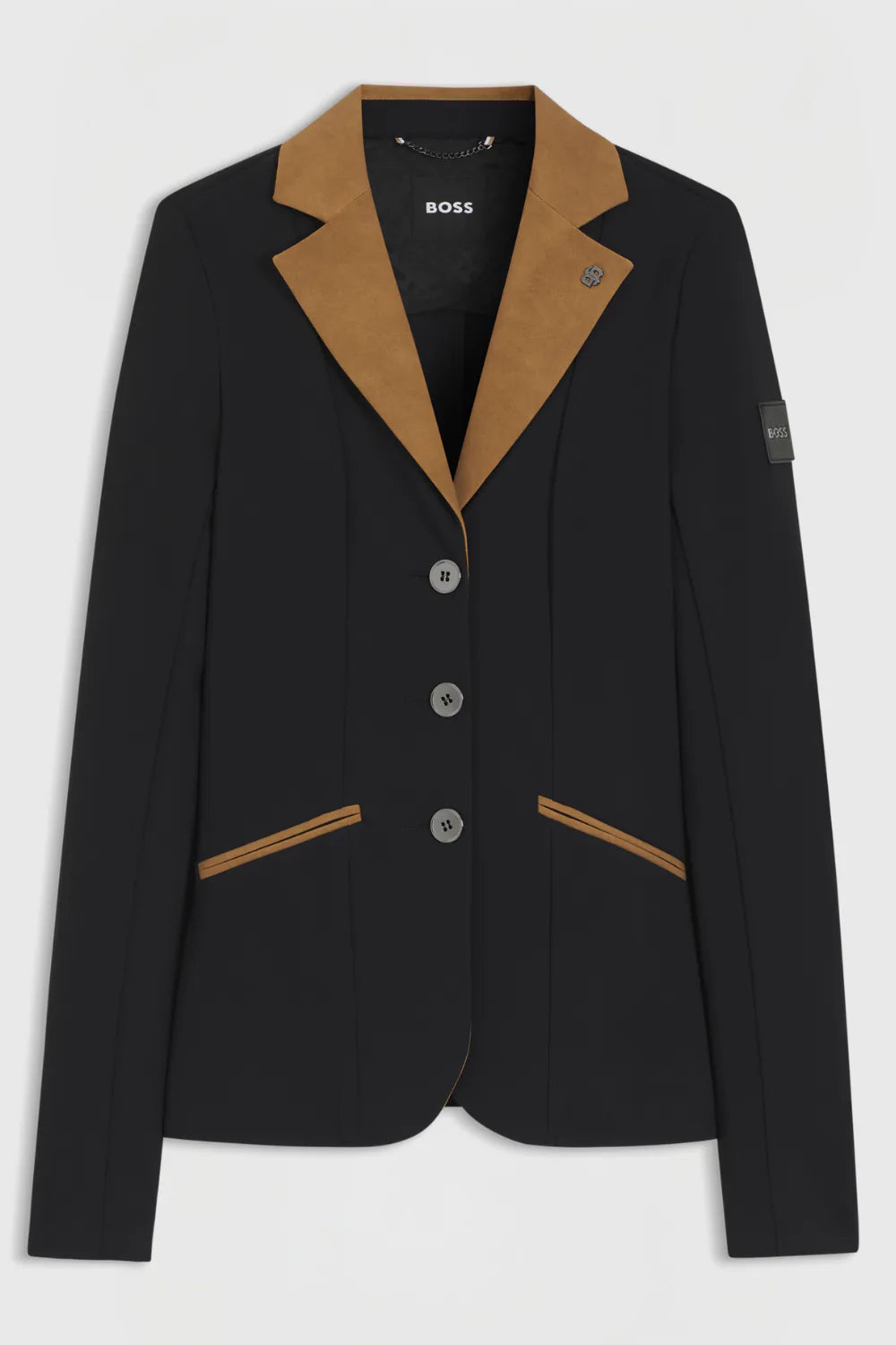 Black | Anna Show Jacket Camel Collar, front