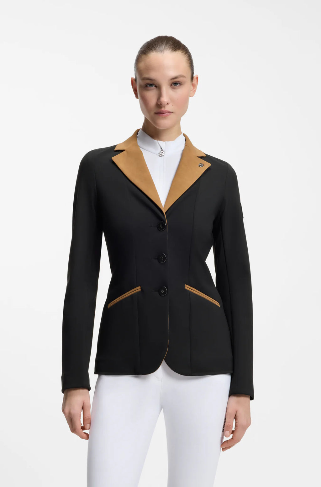 Black | Anna Show Jacket Camel Collar, view 2