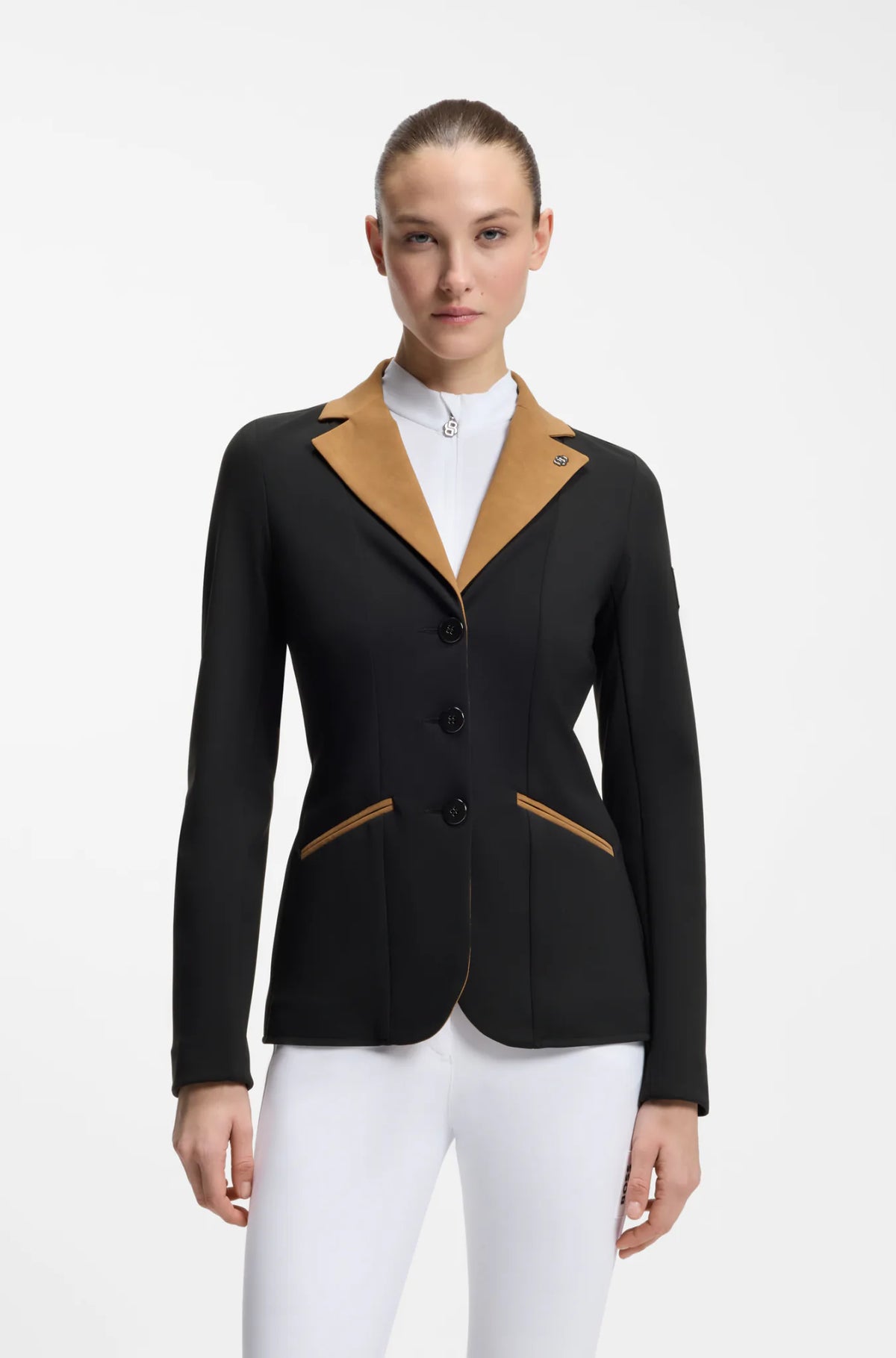 Black | Anna Show Jacket Camel Collar, view 2
