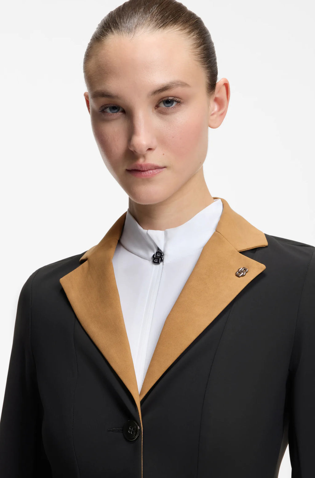 Black | Anna Show Jacket Camel Collar, view 3