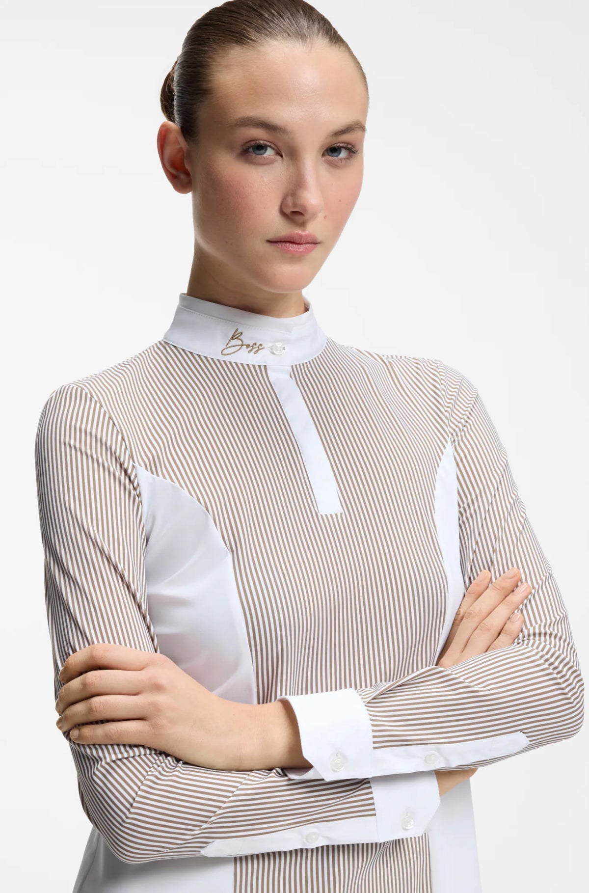 Walnut | Edora Show Blouse, view 3