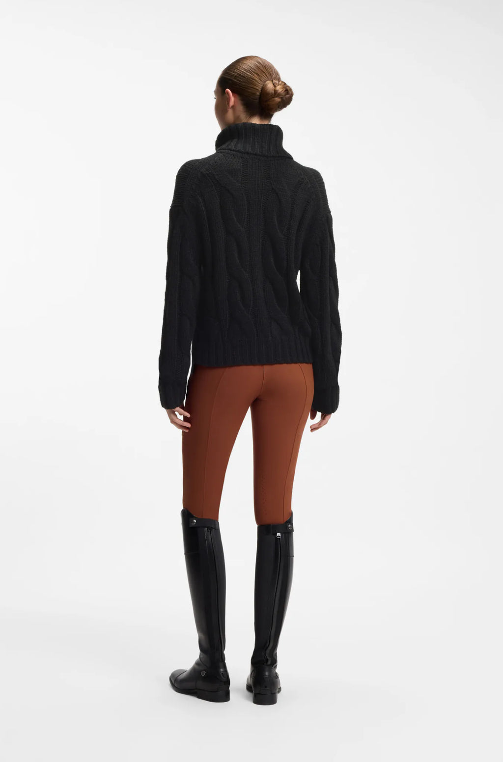 Black | Eve Heavy Knit Troyer, view 5