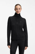 Black | Ella Knit Zip Troyer, view 2