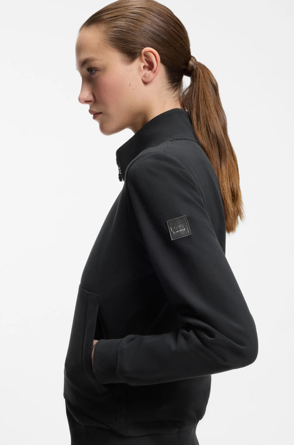 Black | Ally Training Sweater Cardigan, view 5
