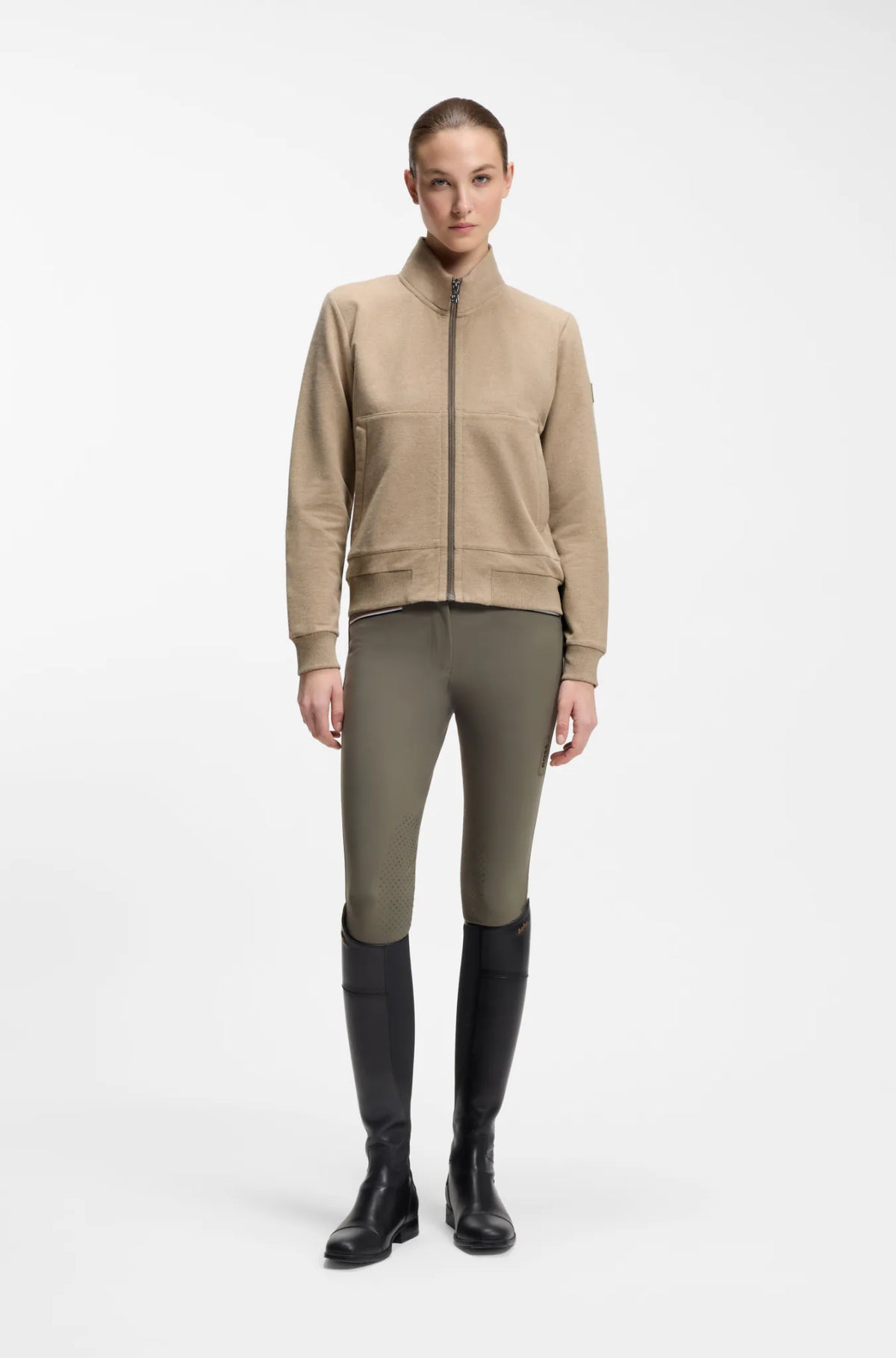 Walnut | Ally Training Sweater Cardigan, view 4