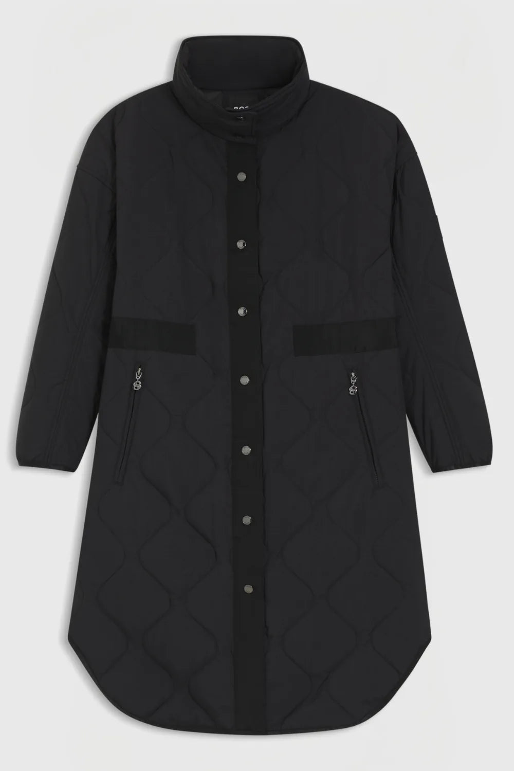 Black | Olivia Puffer Long Coat, front